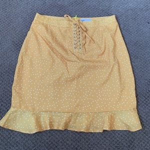 By The Way yellow polka dot skirt